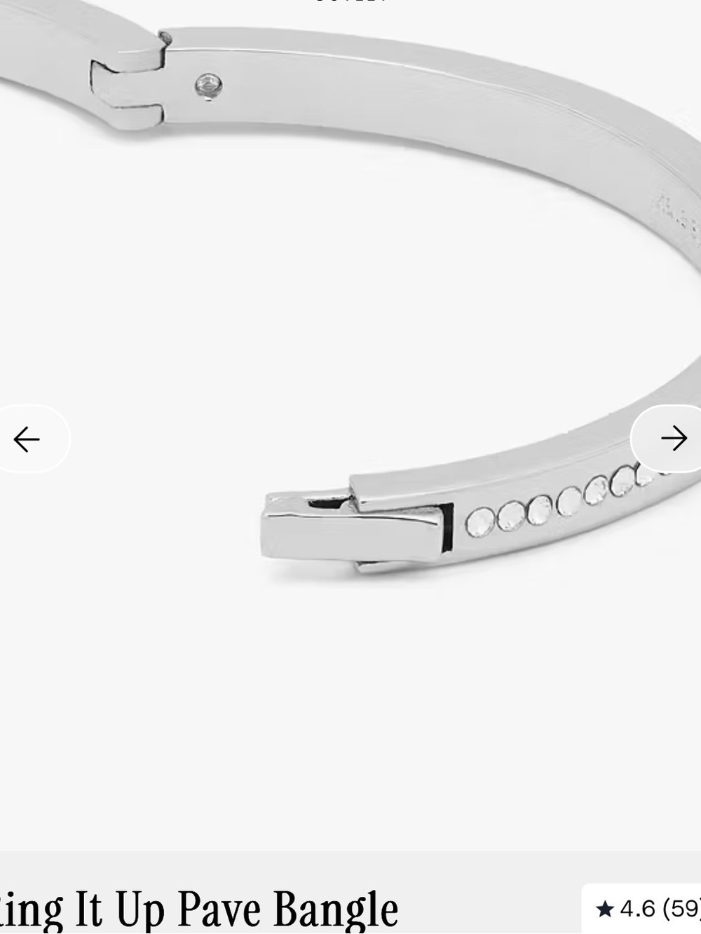 Kate Spade Silver Ring It Up Pave Bangle - NWT - Picture 3 of 3